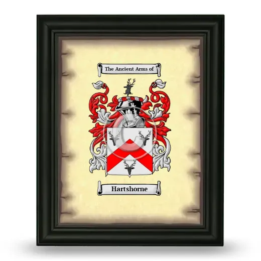 Hartshorne Coat of Arms Framed - Black