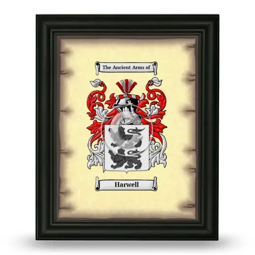 Harwell Coat of Arms Framed - Black