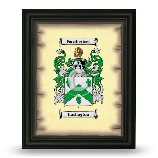 Haslington Coat of Arms Framed - Black