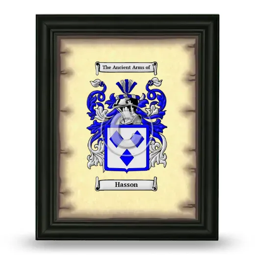 Hasson Coat of Arms Framed - Black
