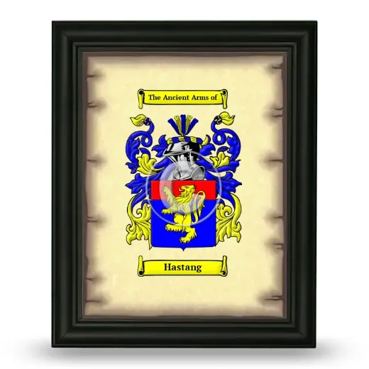 Hastang Coat of Arms Framed - Black