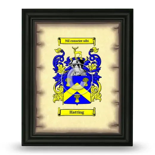Hatting Coat of Arms Framed - Black