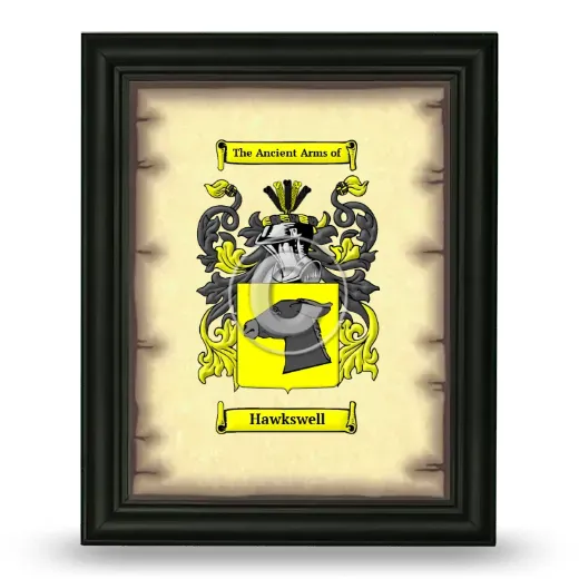 Hawkswell Coat of Arms Framed - Black