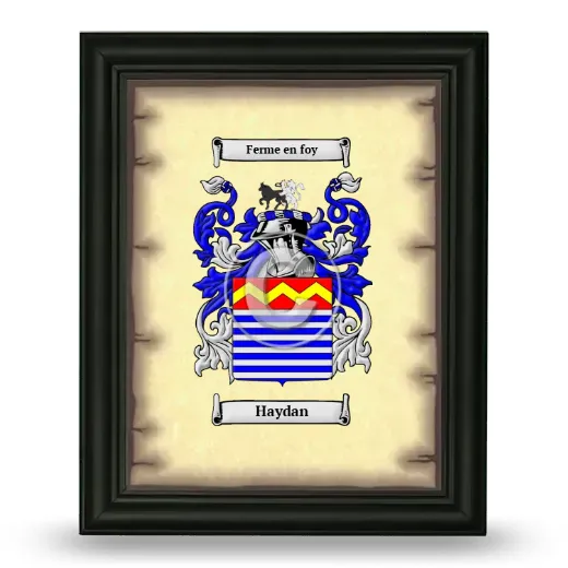 Haydan Coat of Arms Framed - Black