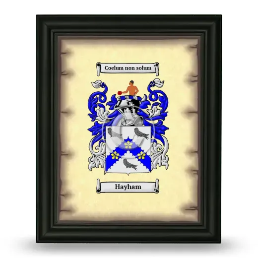 Hayham Coat of Arms Framed - Black