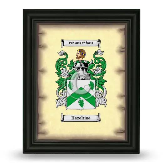 Hazeltine Coat of Arms Framed - Black