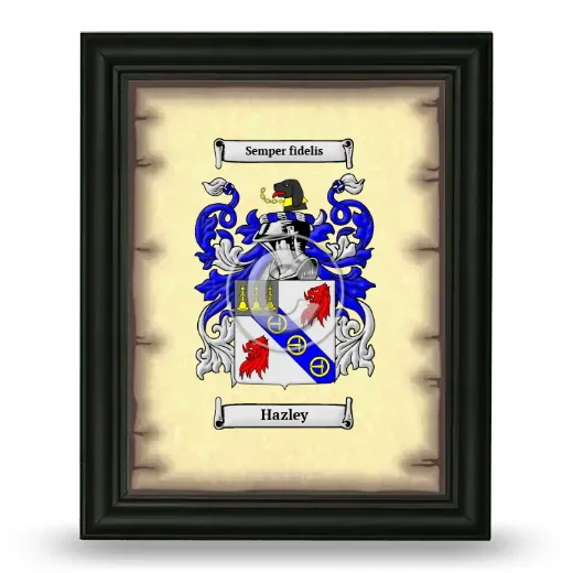 Hazley Coat of Arms Framed - Black