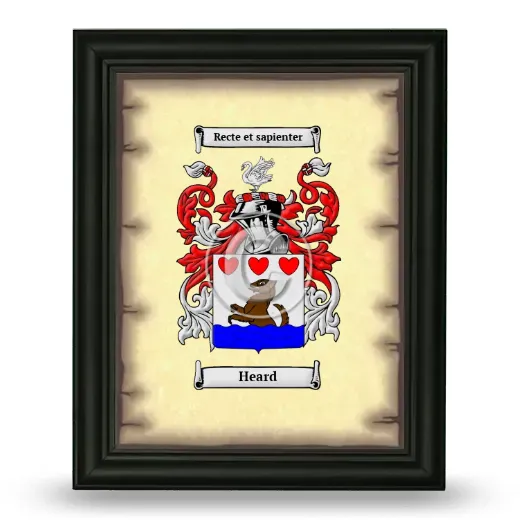 Heard Coat of Arms Framed - Black