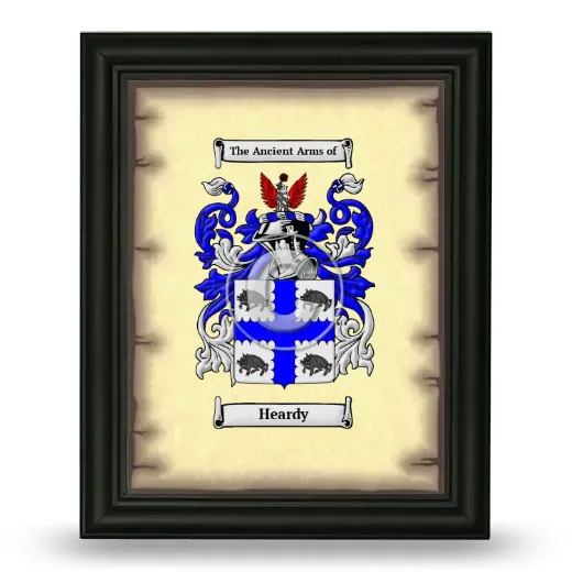 Heardy Coat of Arms Framed - Black