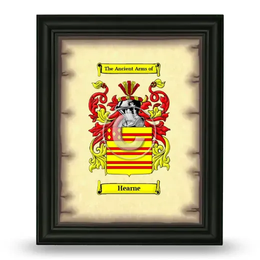 Hearne Coat of Arms Framed - Black