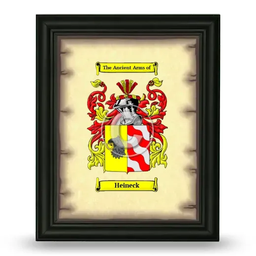 Heineck Coat of Arms Framed - Black