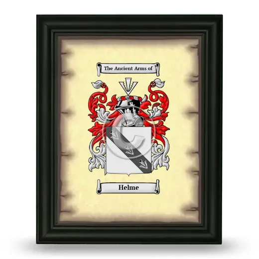 Helme Coat of Arms Framed - Black