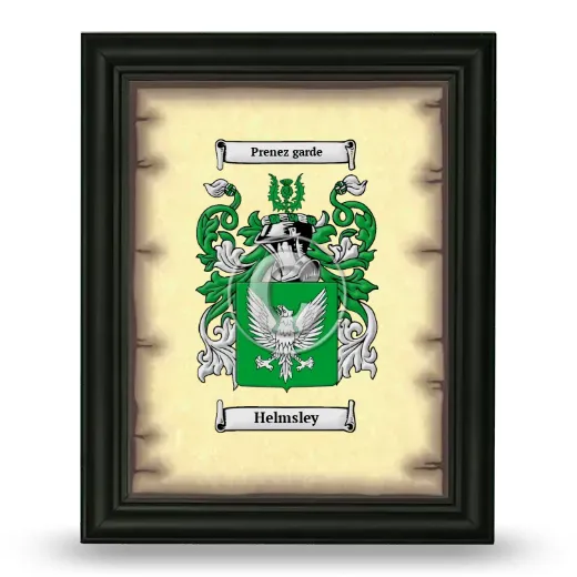 Helmsley Coat of Arms Framed - Black