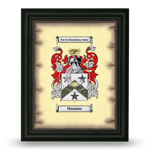 Hemion Coat of Arms Framed - Black
