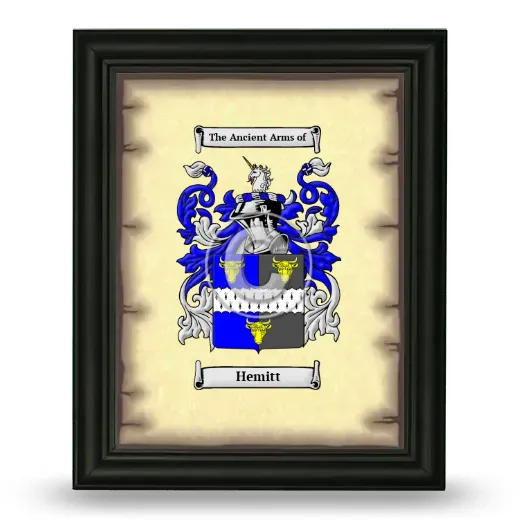 Hemitt Coat of Arms Framed - Black