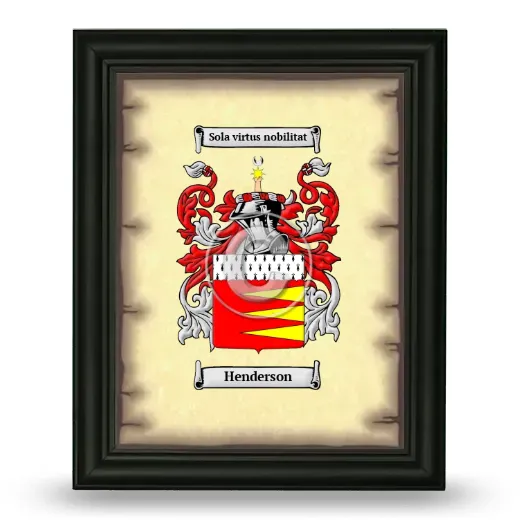 Henderson Coat of Arms Framed - Black