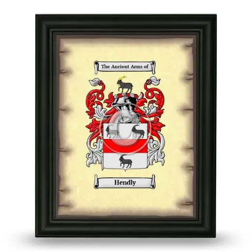 Hendly Coat of Arms Framed - Black