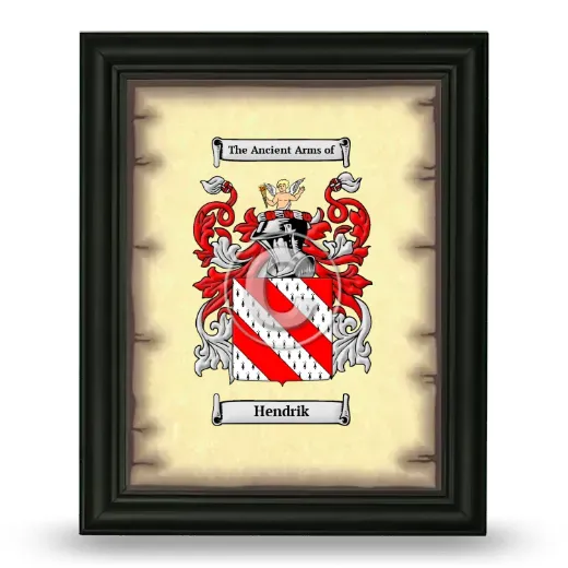 Hendrik Coat of Arms Framed - Black