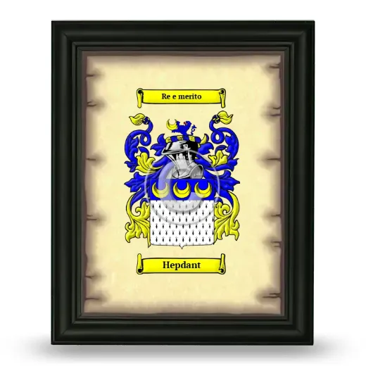 Hepdant Coat of Arms Framed - Black