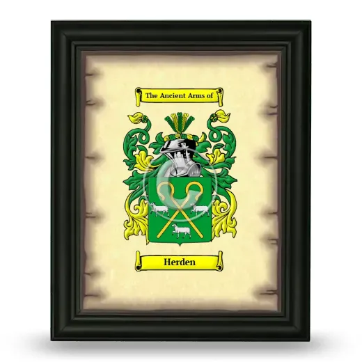 Herden Coat of Arms Framed - Black