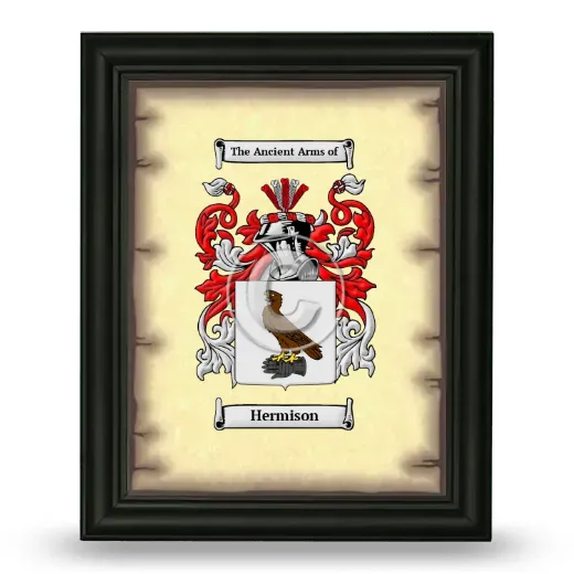 Hermison Coat of Arms Framed - Black