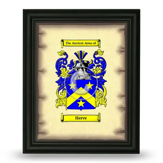 Herve Coat of Arms Framed - Black