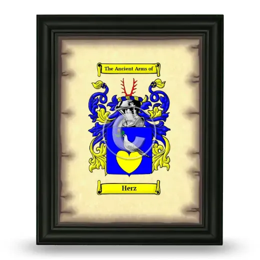 Herz Coat of Arms Framed - Black
