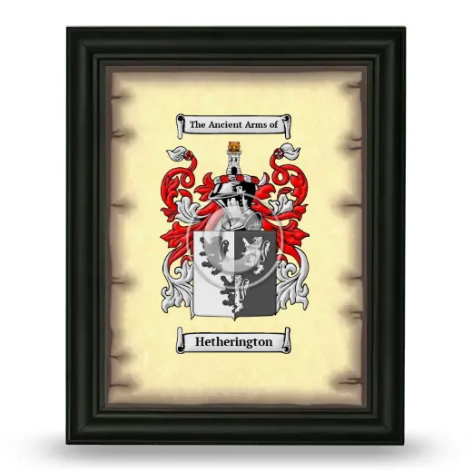 Hetherington Coat of Arms Framed - Black