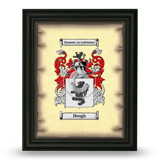 Heugh Coat of Arms Framed - Black