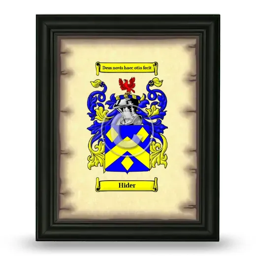 Hider Coat of Arms Framed - Black