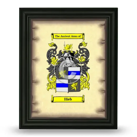 Hieb Coat of Arms Framed - Black