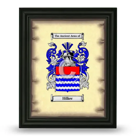 Hilker Coat of Arms Framed - Black
