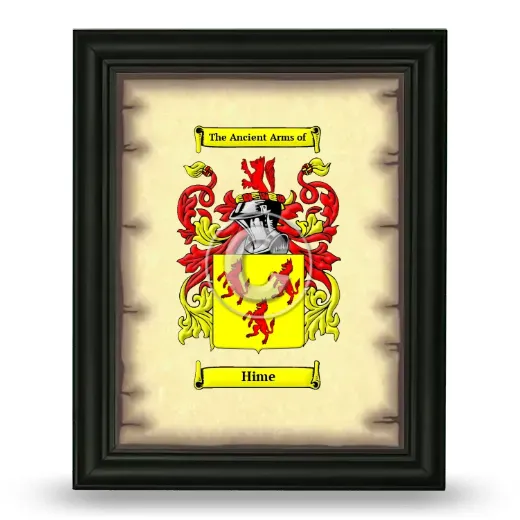 Hime Coat of Arms Framed - Black
