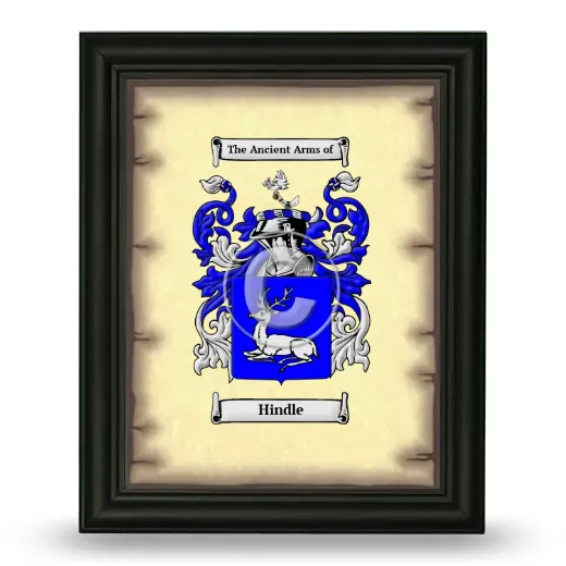 Hindle Coat of Arms Framed - Black
