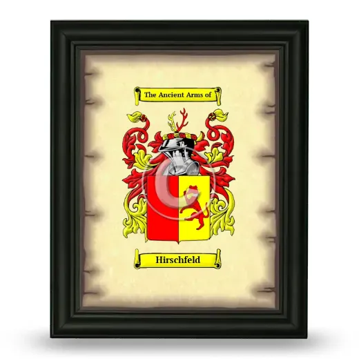 Hirschfeld Coat of Arms Framed - Black