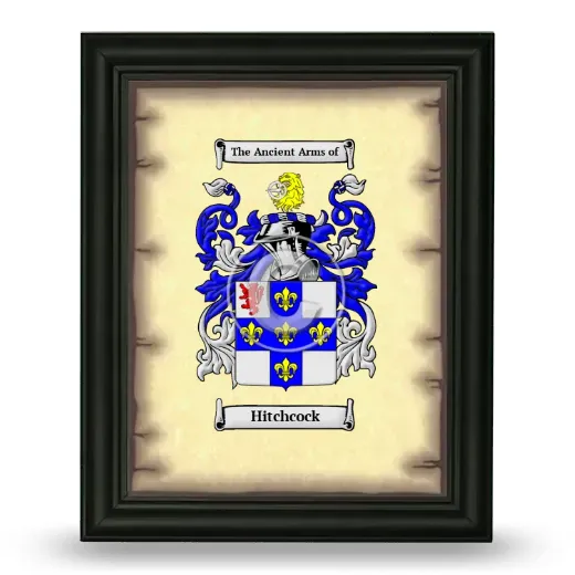 Hitchcock Coat of Arms Framed - Black