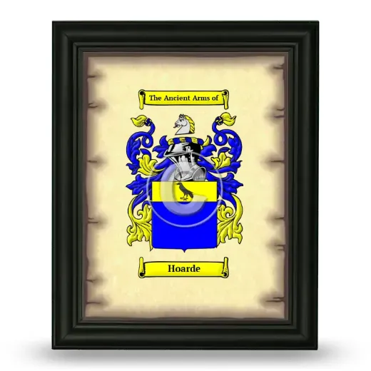 Hoarde Coat of Arms Framed - Black