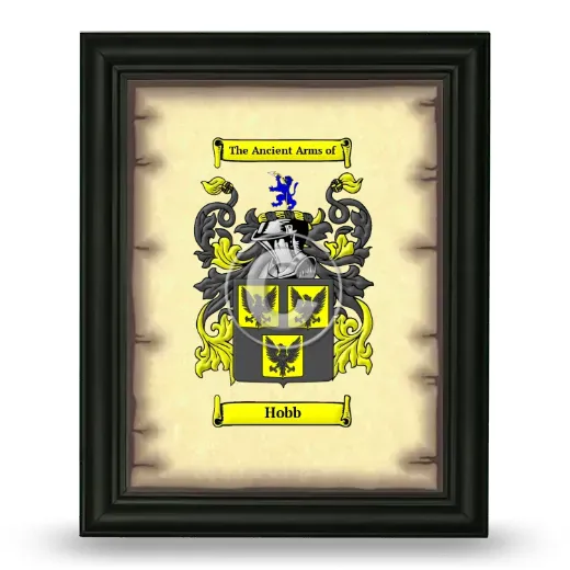 Hobb Coat of Arms Framed - Black