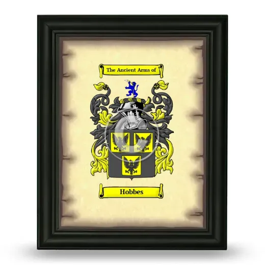 Hobbes Coat of Arms Framed - Black
