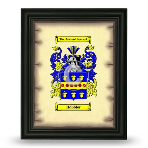 Hobbler Coat of Arms Framed - Black