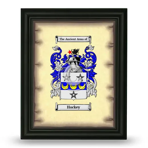 Hockey Coat of Arms Framed - Black