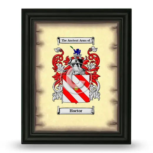 Hoctor Coat of Arms Framed - Black