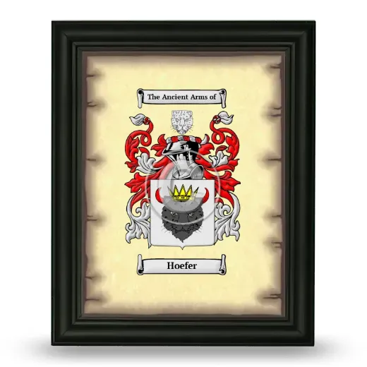 Hoefer Coat of Arms Framed - Black