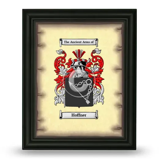 Hoffner Coat of Arms Framed - Black
