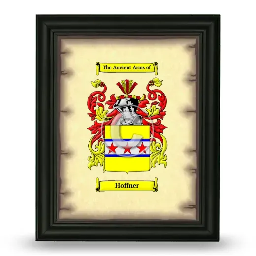 Hoffner Coat of Arms Framed - Black