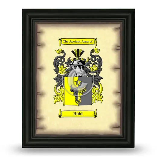 Hohl Coat of Arms Framed - Black