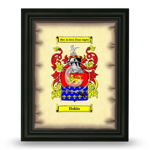Hokin Coat of Arms Framed - Black