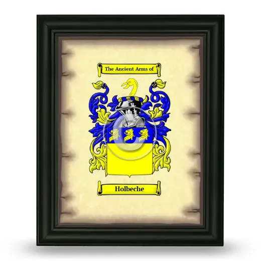 Holbeche Coat of Arms Framed - Black