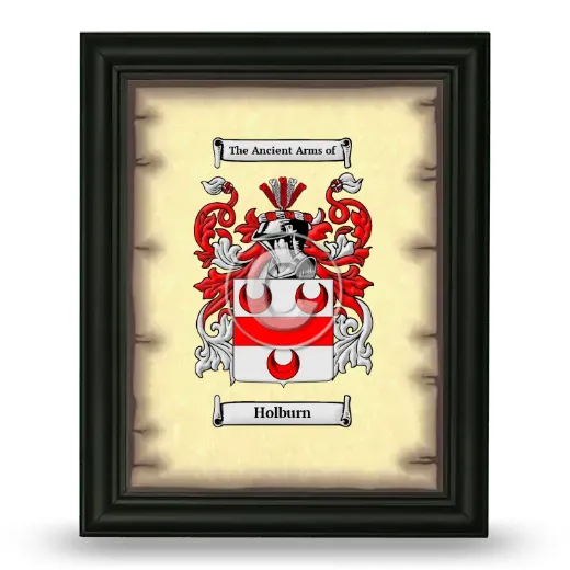 Holburn Coat of Arms Framed - Black
