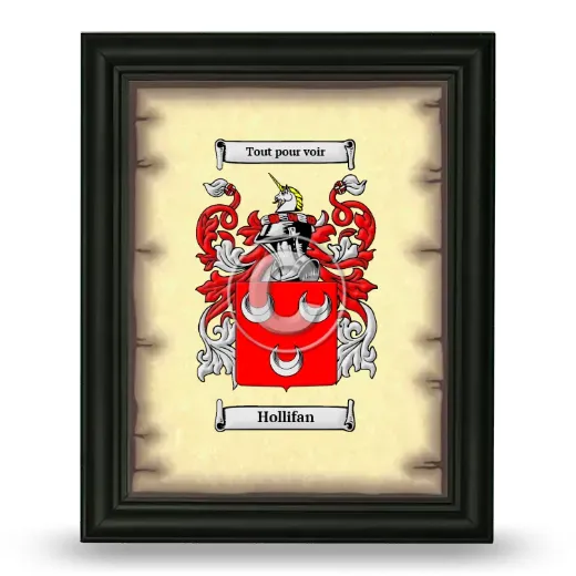 Hollifan Coat of Arms Framed - Black